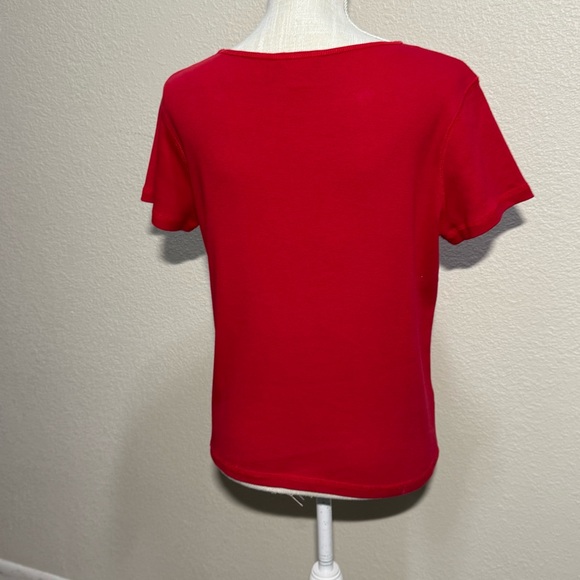 Christopher & Banks - Bold Red Short Sleeve Top - Size XL - Picture 3 of 11